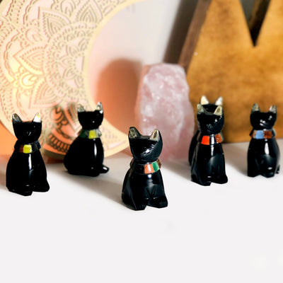 Black Obsidian Cats - Polished Stone Kitty (LBS0-S2-B9)