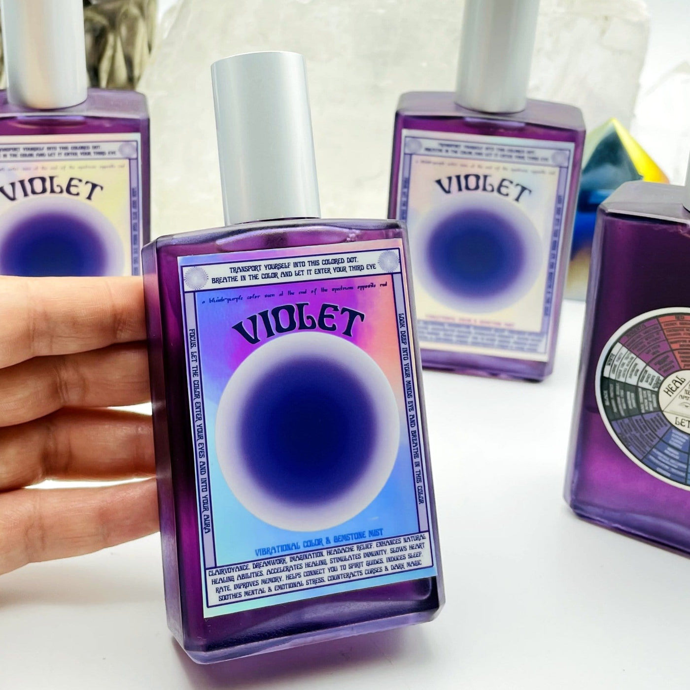 4 bottles of Gemstone Mist - Violet Vibrational Color
