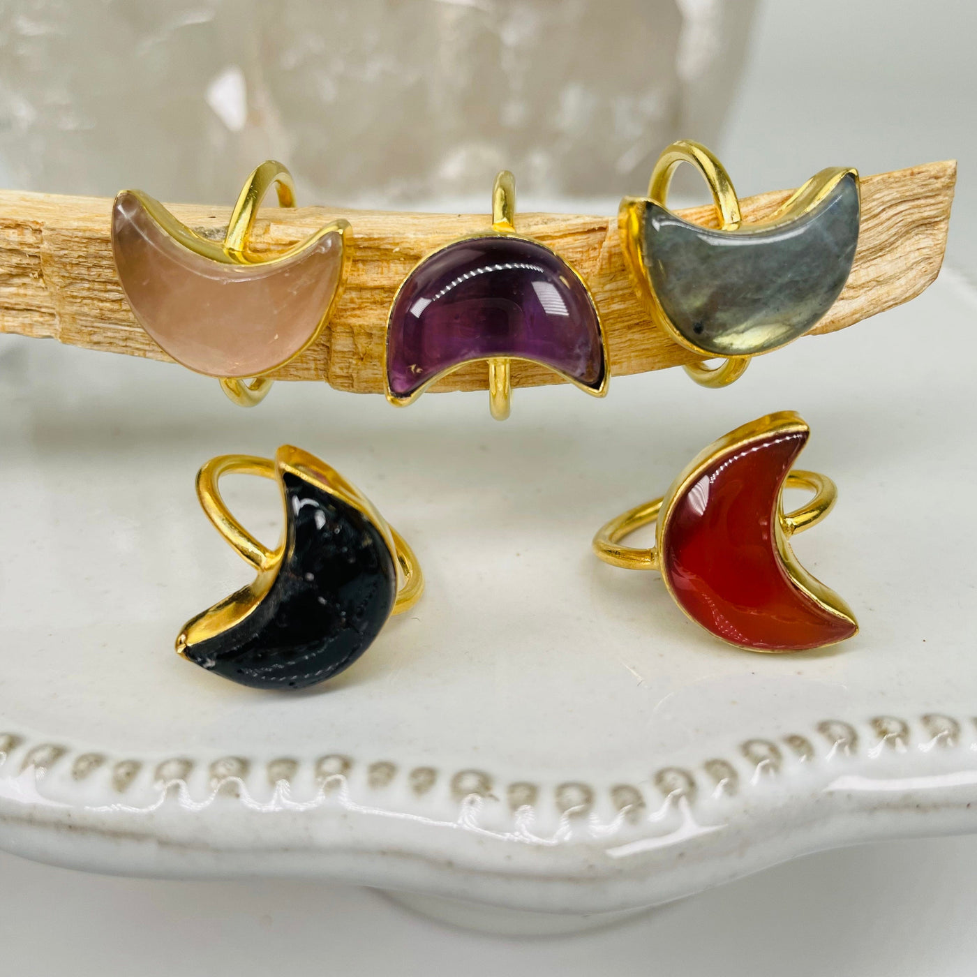 gemstone rings available in gold over sterling silver 