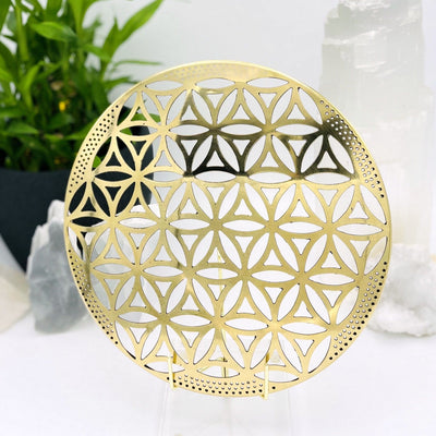 brass grid displayed as home decor 