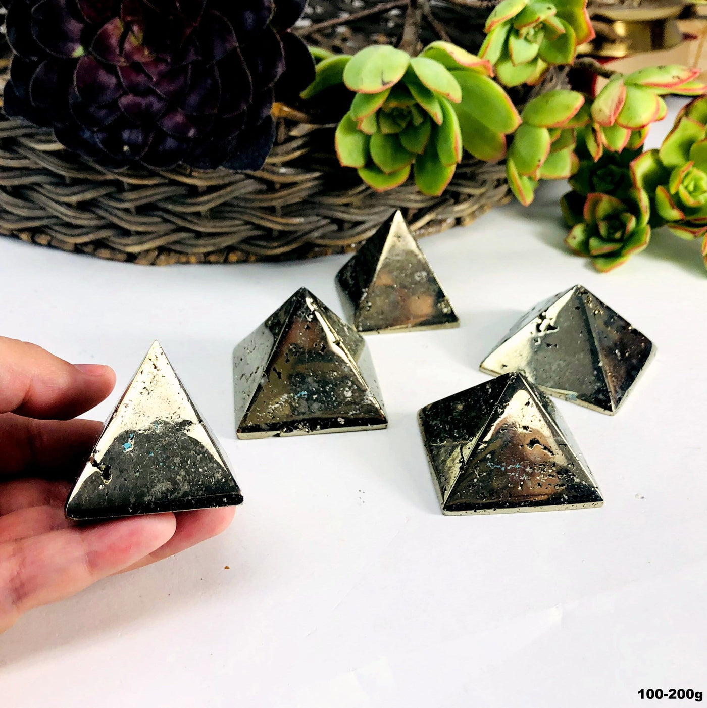Pyrite Pyramid Stones - By Weight