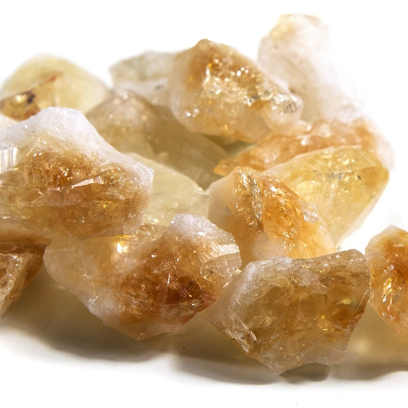 up close shot of citrine points 