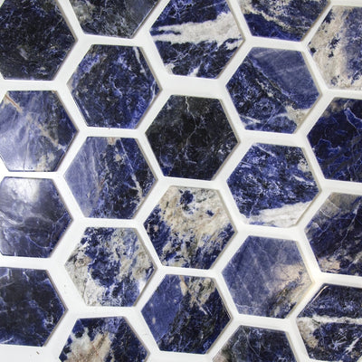 sodalite hexagons on a table