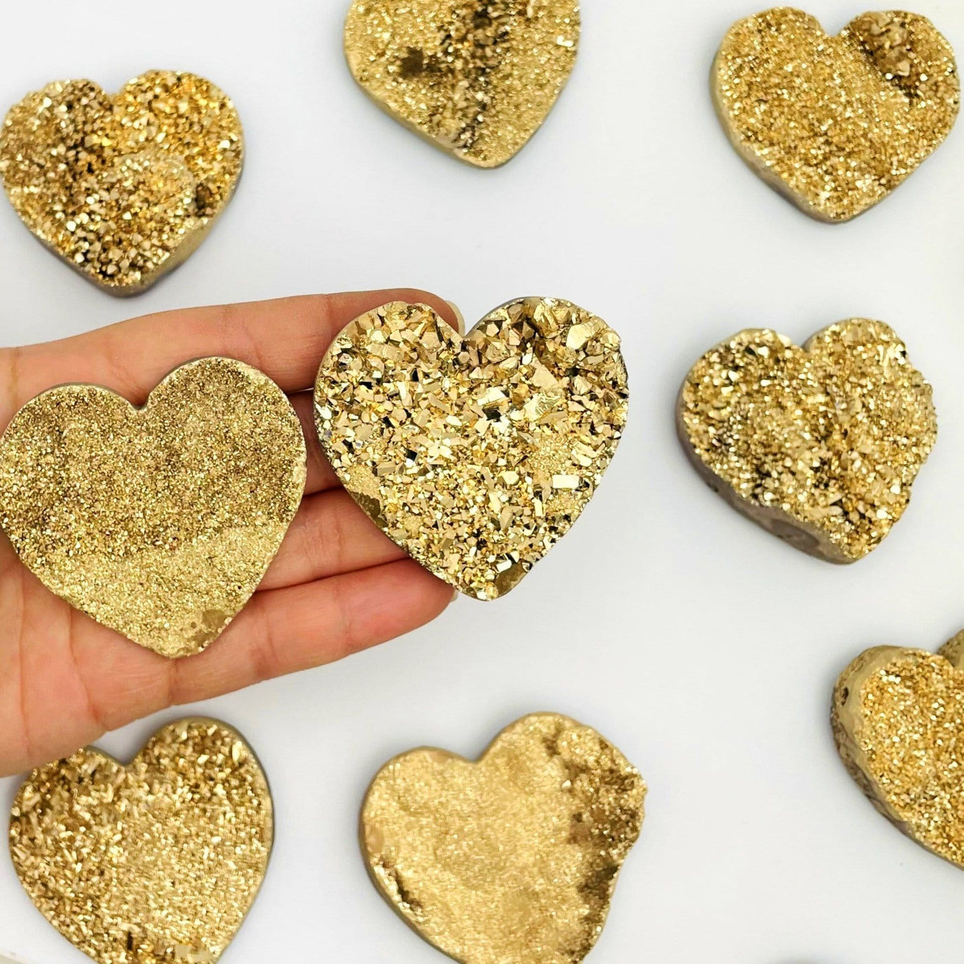 hearts available in gold titanium 