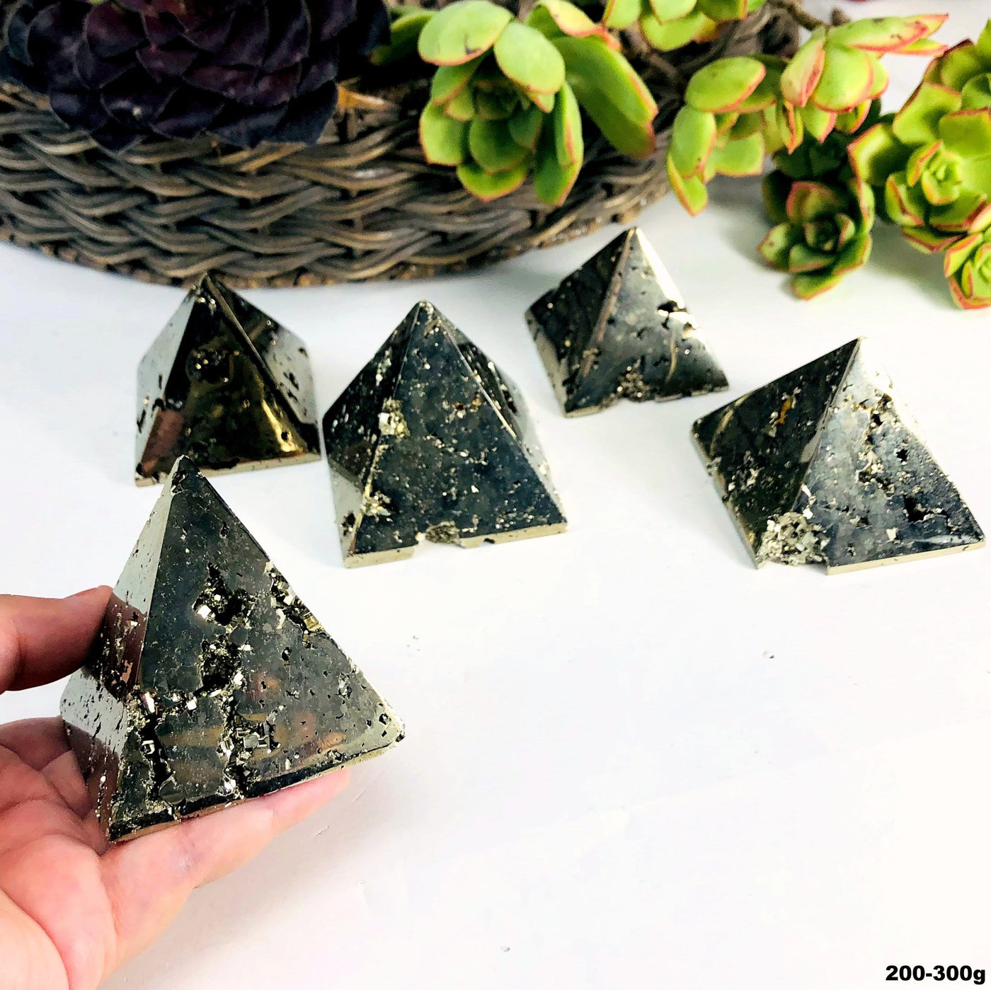 Pyrite Pyramid Stones - By Weight Crystal Pyramid