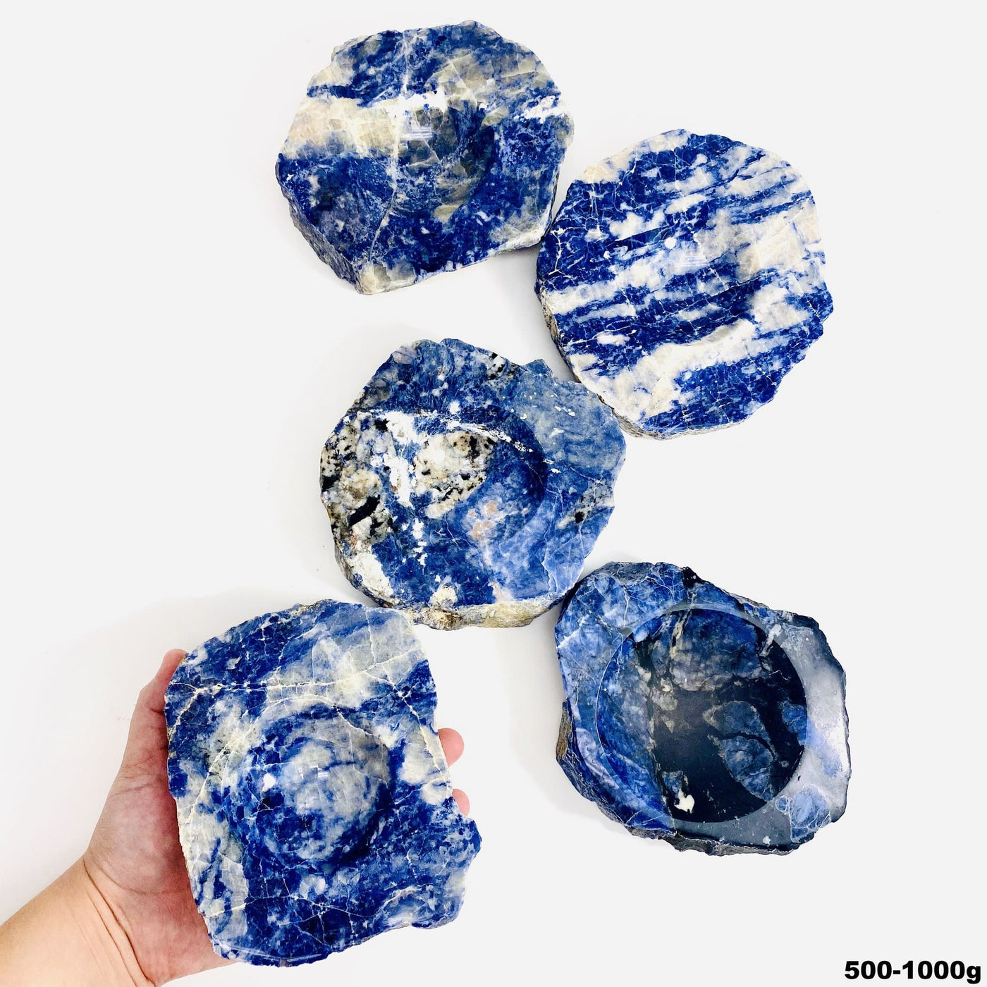 5 500-1000g Sodalite Soap Dishes