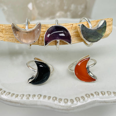 gemstone rings available in sterling silver 