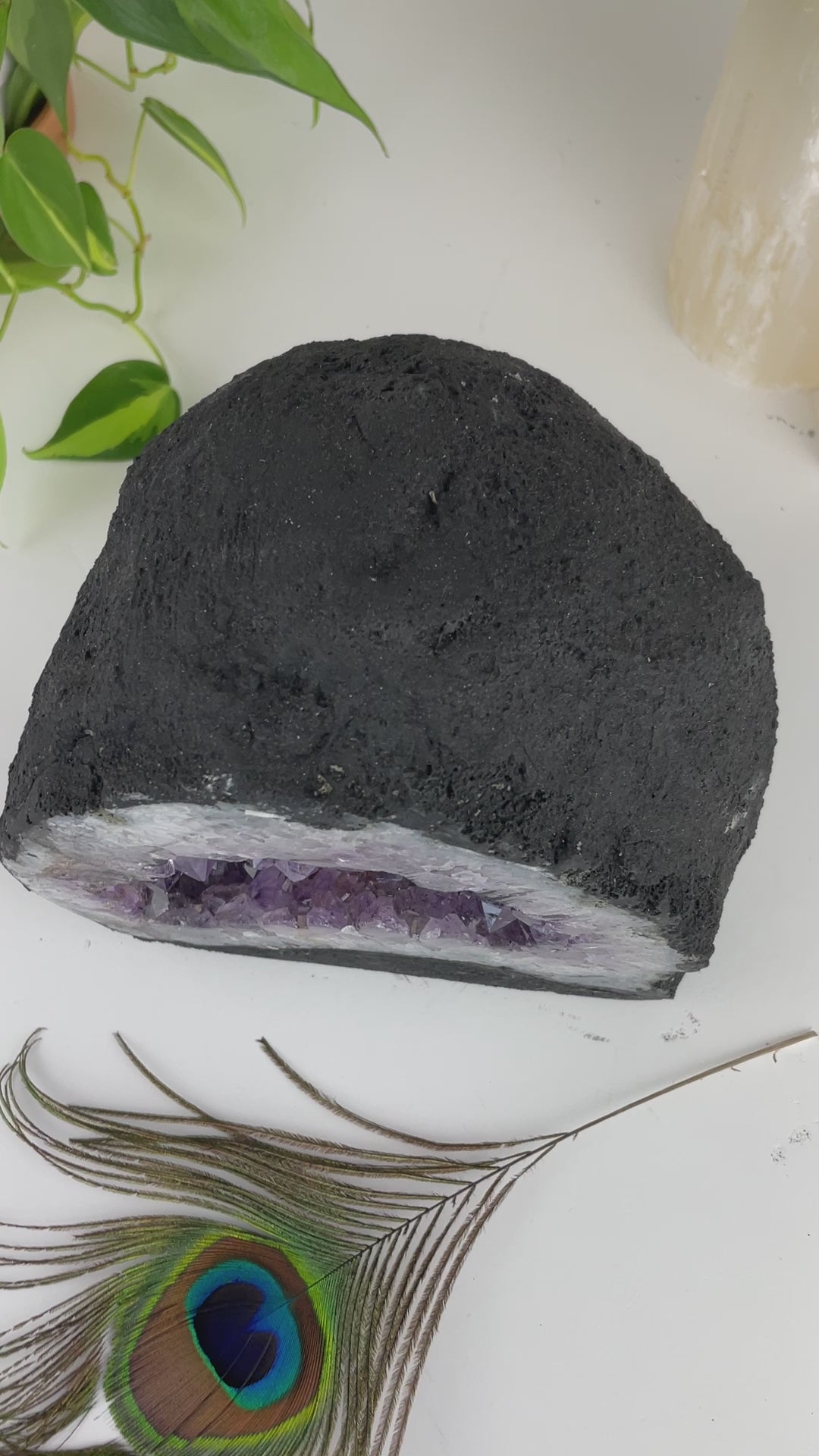 video of Amethyst Cathedral Geode Crystal