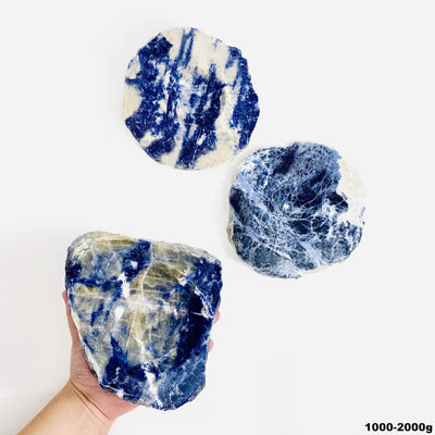 3 1000-2000g Sodalite Soap Dishes