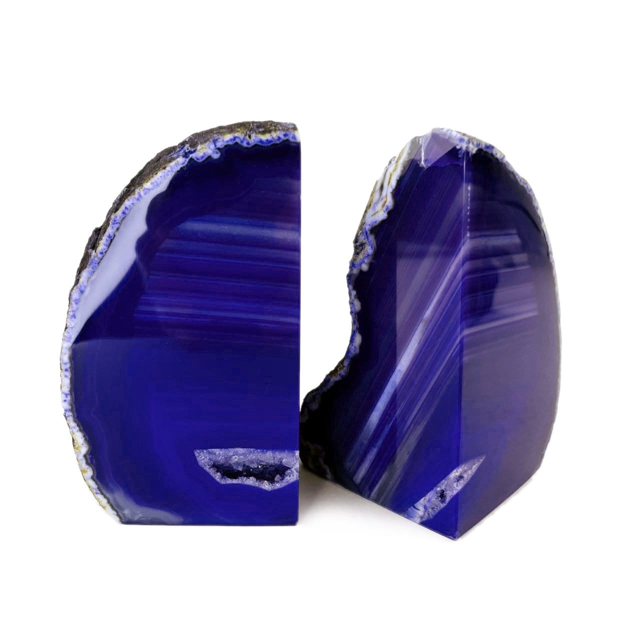 Agate Book End displaying the front and inside.