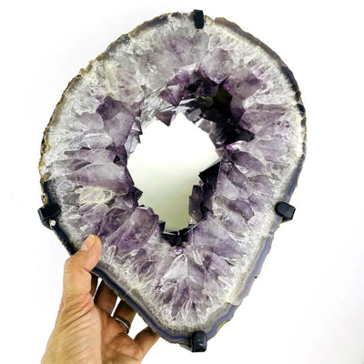 Amethyst Point Mirror with a hand