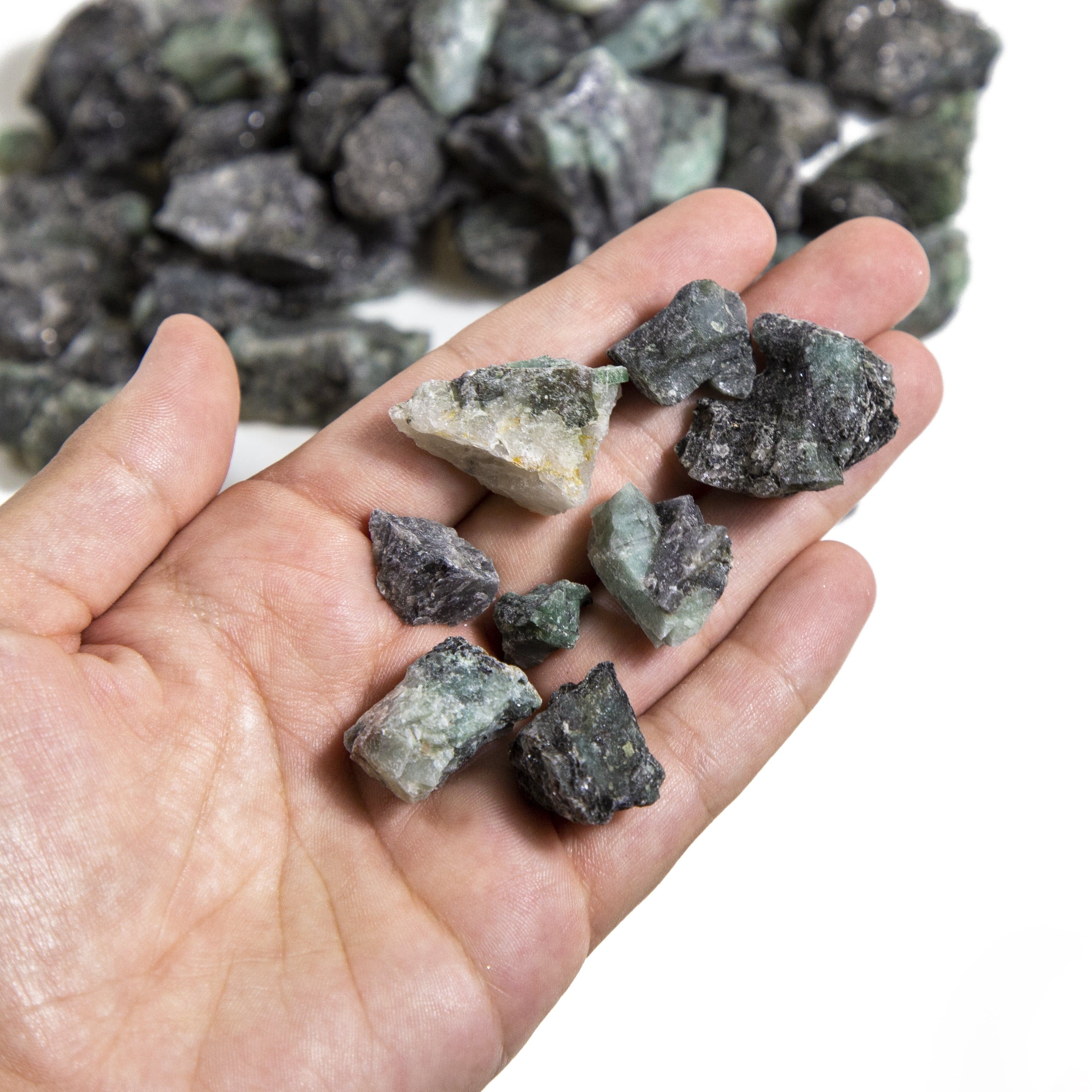 Emerald Rough Stones Crystals - 1 lb Bag - Small Raw Chunk - Rough Sto ...