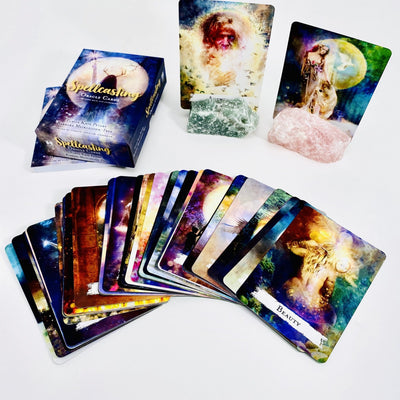 Spellcasting Oracle Cards displayed to show the various feature of all the cards