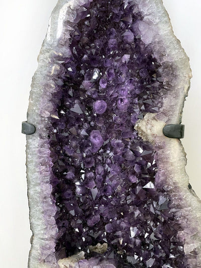 Up close on the amethyst crystals on the top cathedral