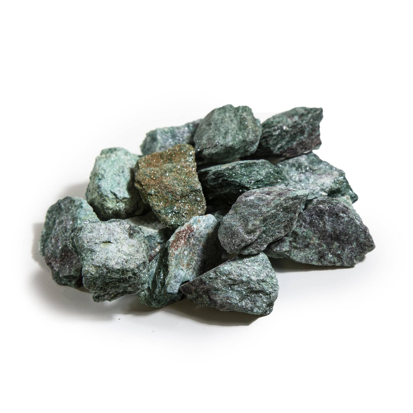 Fuchsite Rough Stones - in a pile