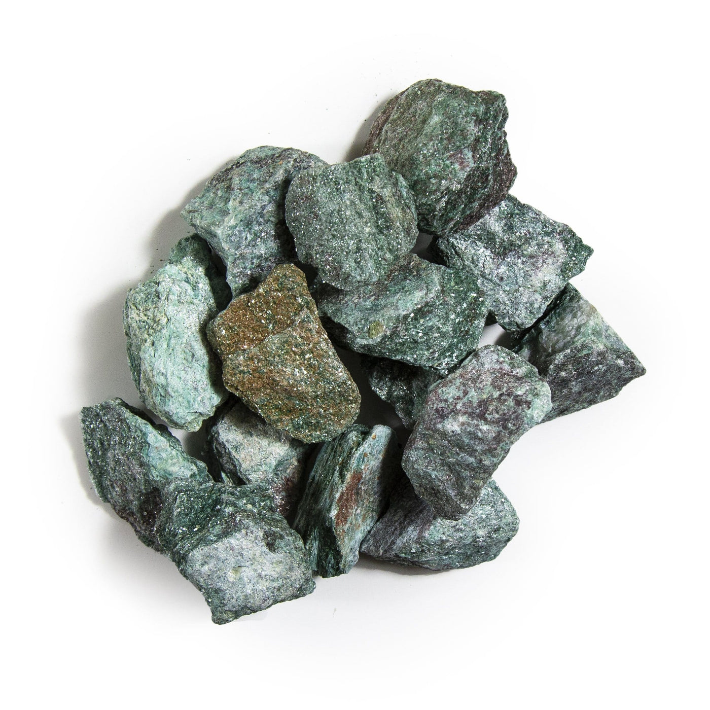 Fuchsite Rough Stones - in a pile