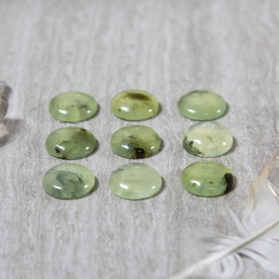 Prehnite Cabochon Stone  - side view