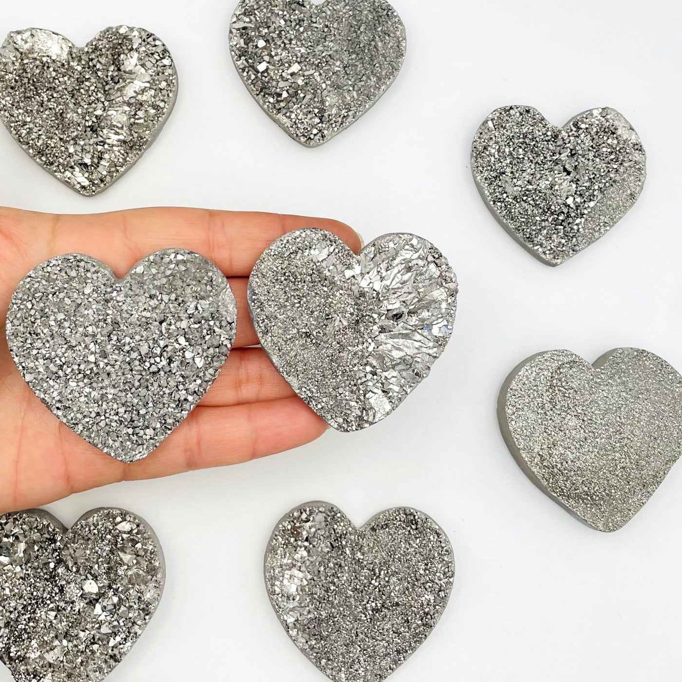 hearts available in platinum titanium 