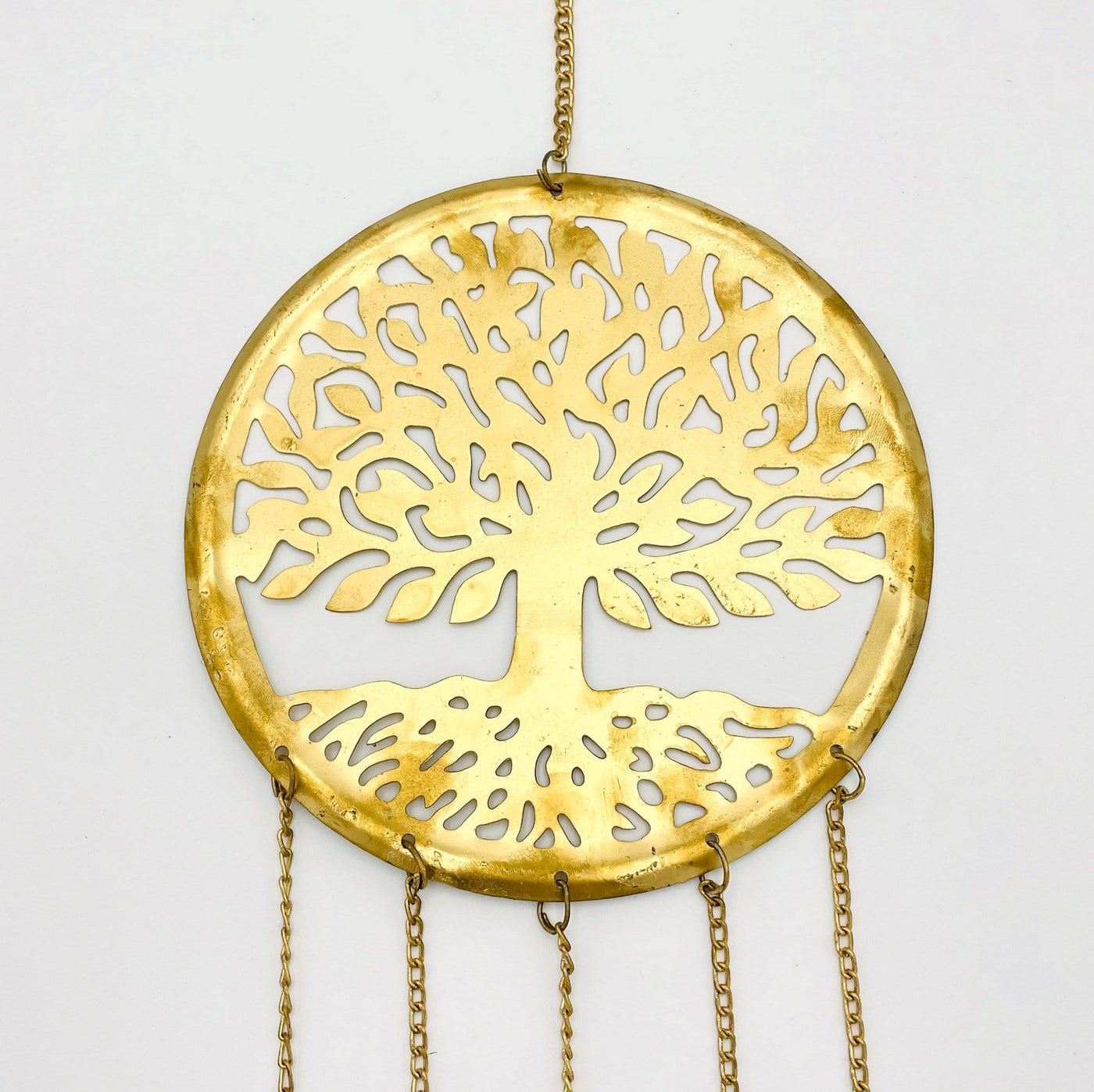 Brass Tree of Life wall Hanging - Chakra accent - (RK16-43)