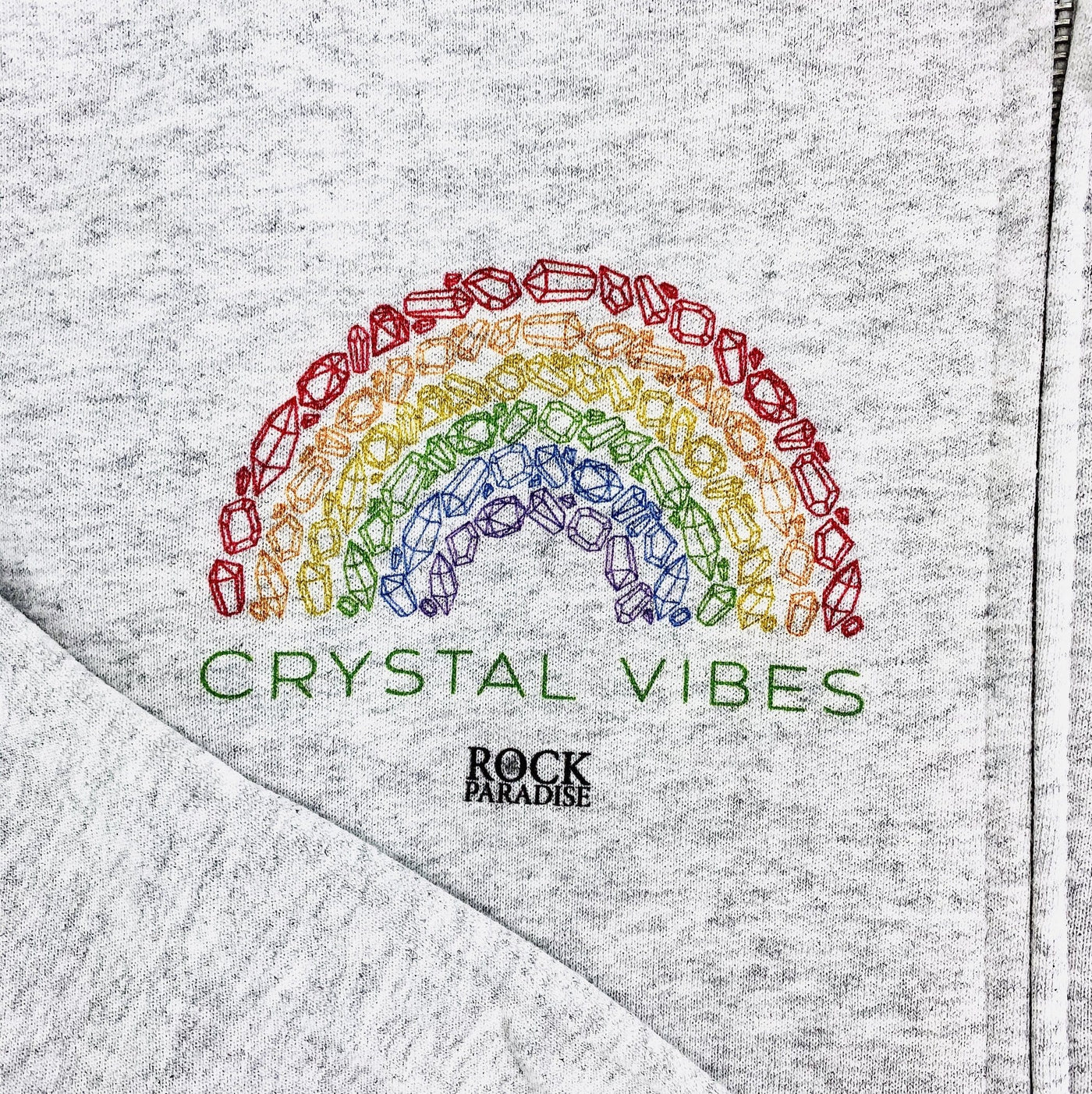 up close shot of crystal vibes logo