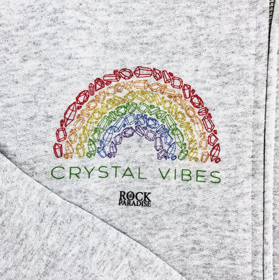 up close shot of crystal vibes logo