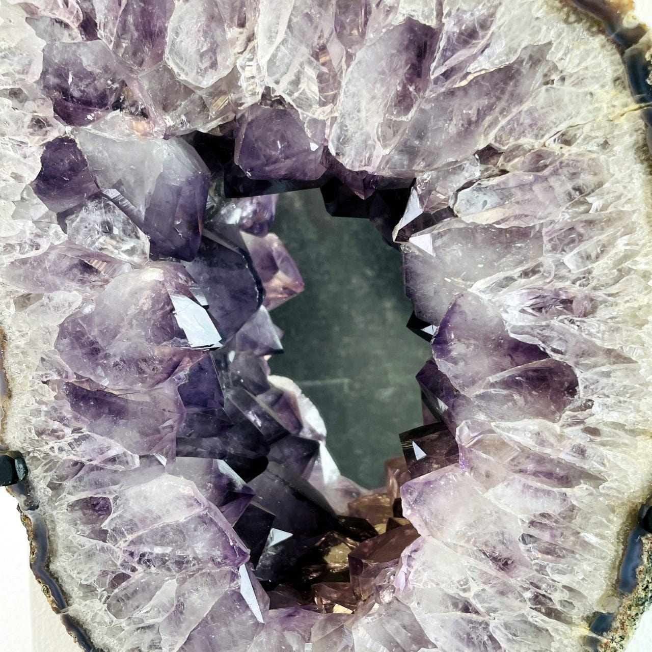 Amethyst Crystal Point Mirror up close