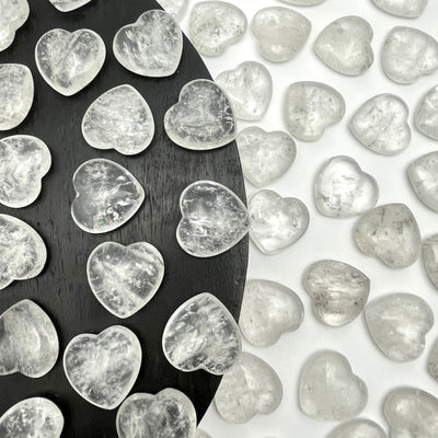 hearts displayed to show variations with natural inclusions