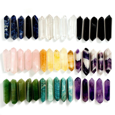 The different types of stone in Gemstone Polished Bi-terminated Points