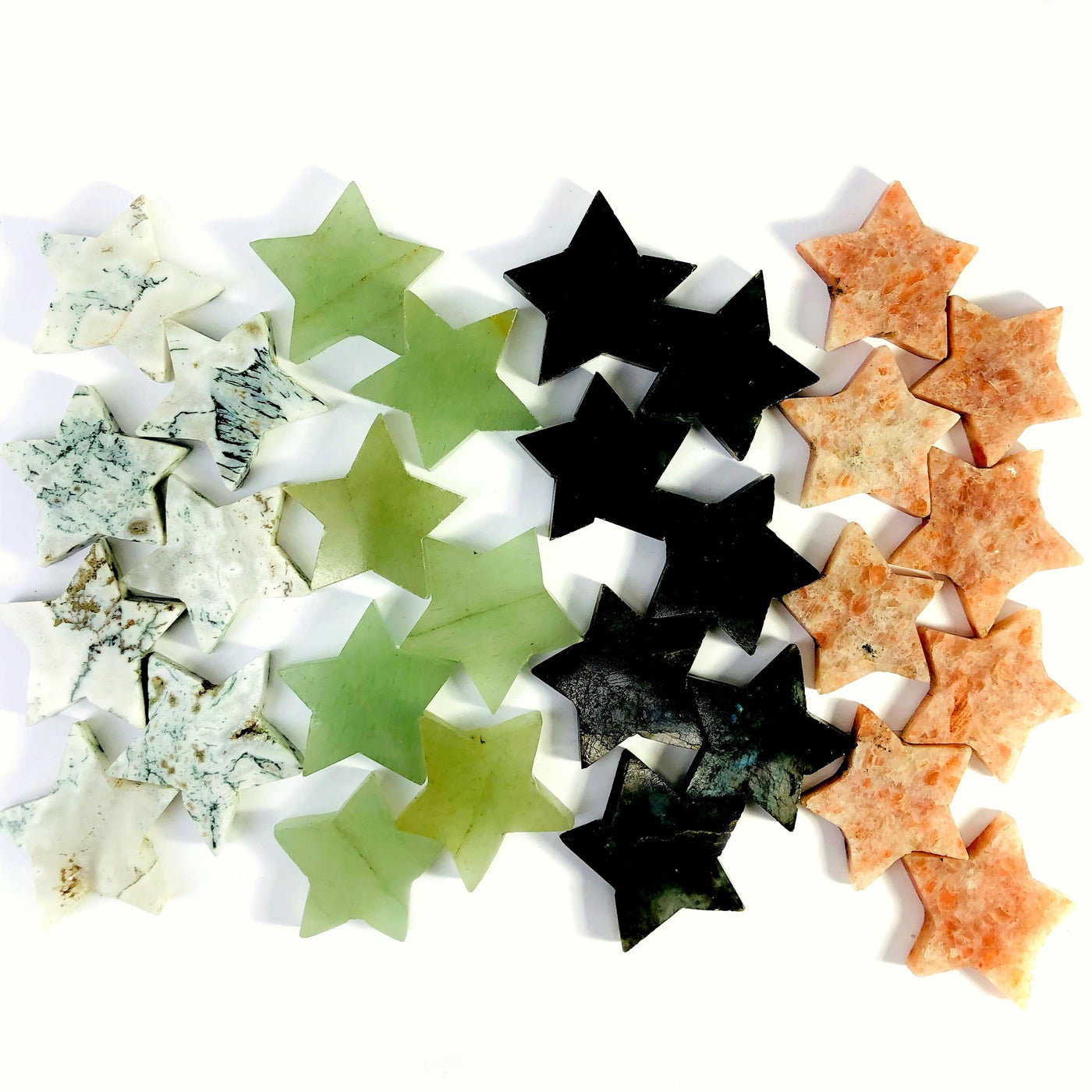 Gemstone Star Shaped Slices  - 4 DIFFERENT COLORS SHOWN