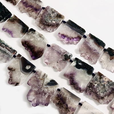 amethyst square beads on a string