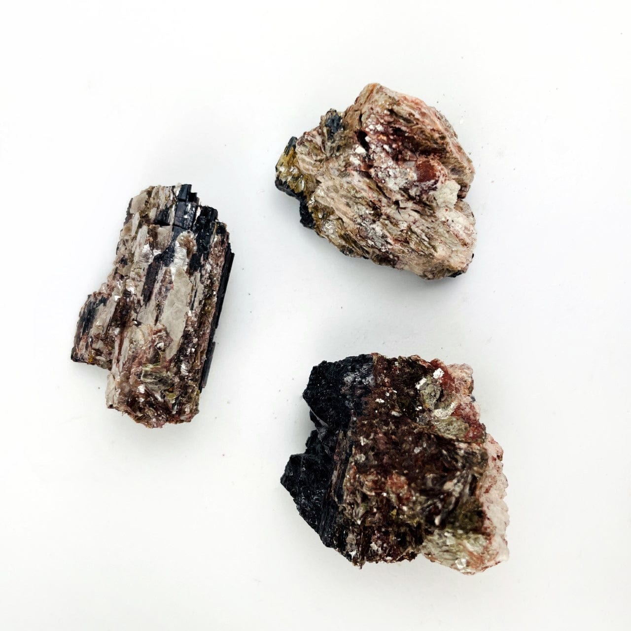 3 pieces of Tourmaline With Mica