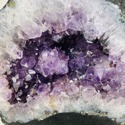 up close shot of Amethyst Cathedral Geode Crystal