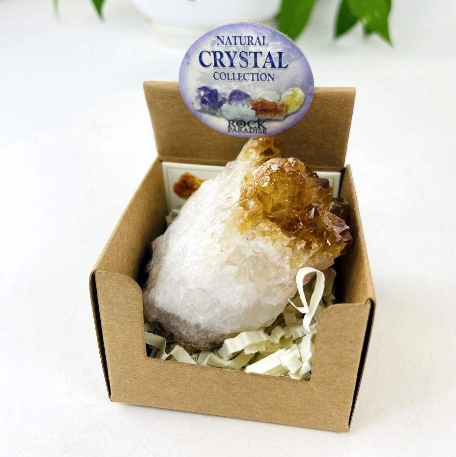 Natural Crystal Collection  - citrine in a box