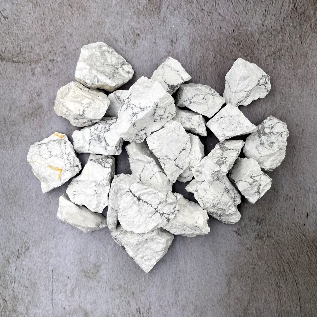 A Pile of White Howlite Natural Stones