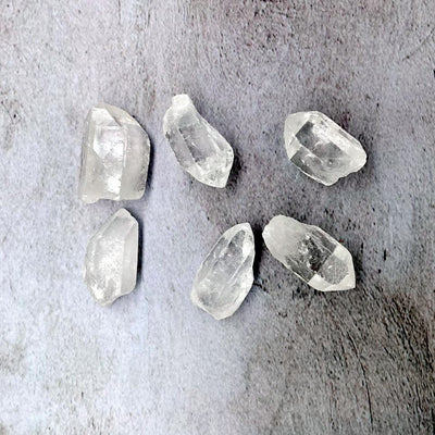 6 Crystal Quartz Natural Stone points