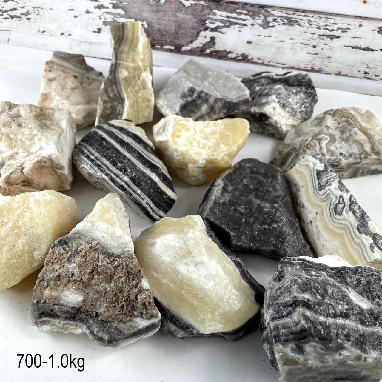 Mexican Onyx Rough Stone Chunks in the size .700-1.0kg size