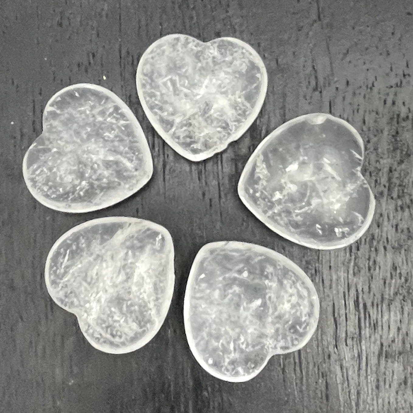 hearts displayed with black background