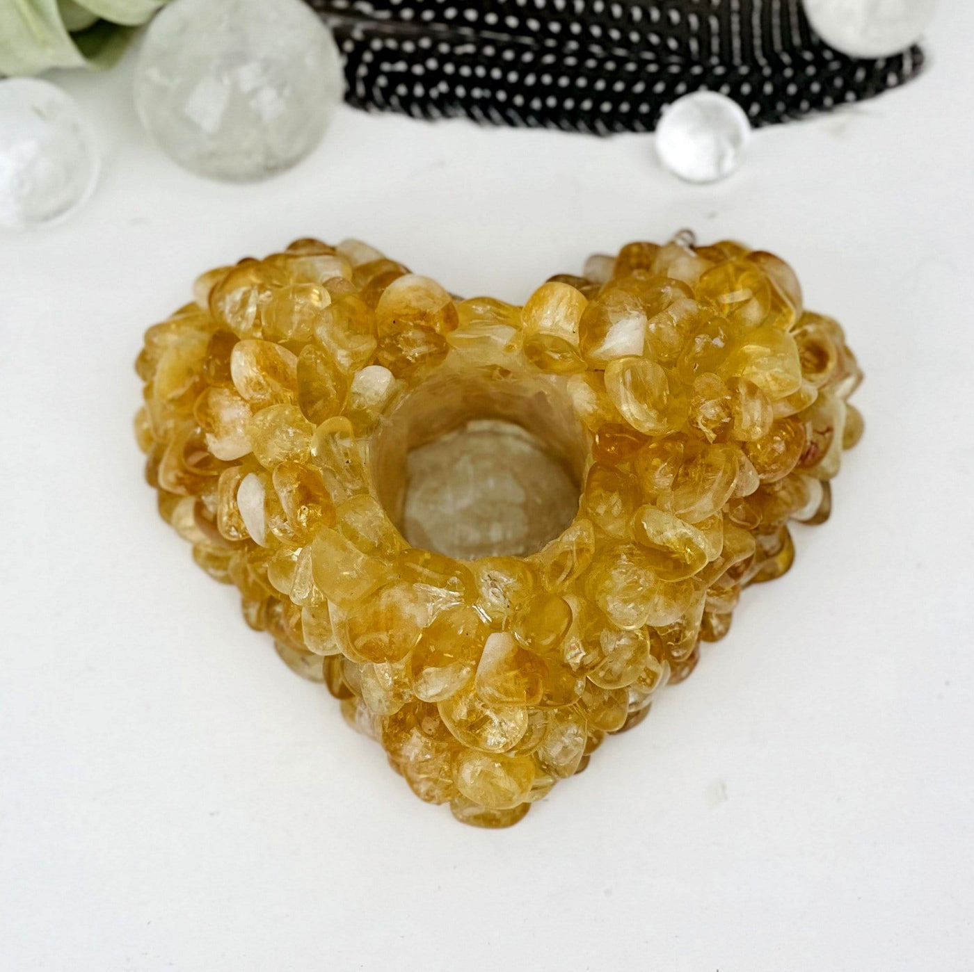 close up of the citrine (golden amethyst) 