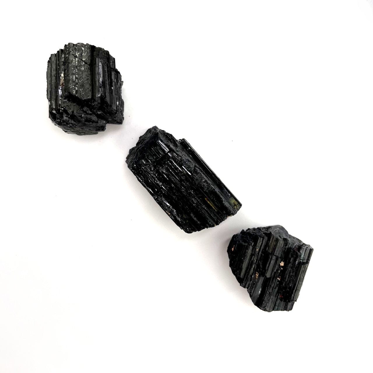 3 Black Tourmaline Natural Stones