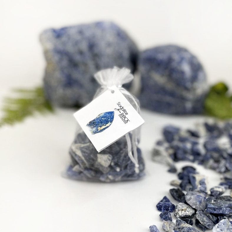 Sodalite Stones - Tied & Tagged in an Organza Bag