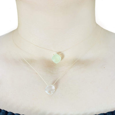 Gemstone Diamond Bead Finished Necklaces (N-DIA)