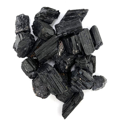 Black Tourmaline Natural Stones in a pile