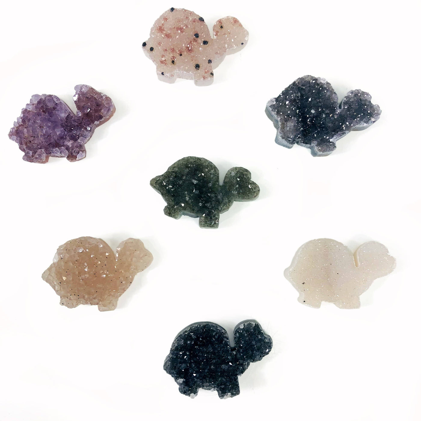 Ghost Gemstone Cabochons - 7 on a table