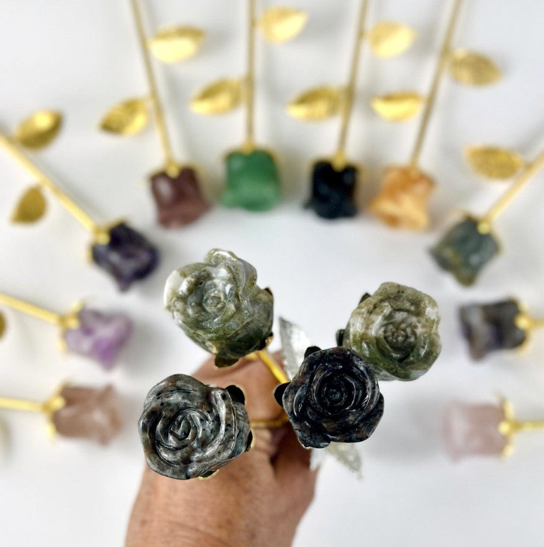 Crystal Rose - Carved Stone – Rock Paradise