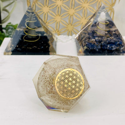 comes with a flower of life grid 