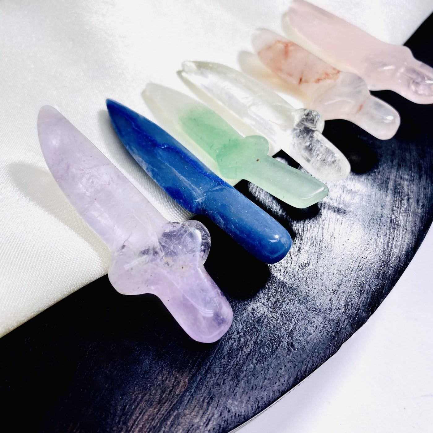 Crystal Gemstone Knife Cabochons in the 6 stones available