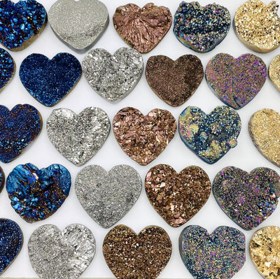 multiple hearts displayed to show the differences in the color options 