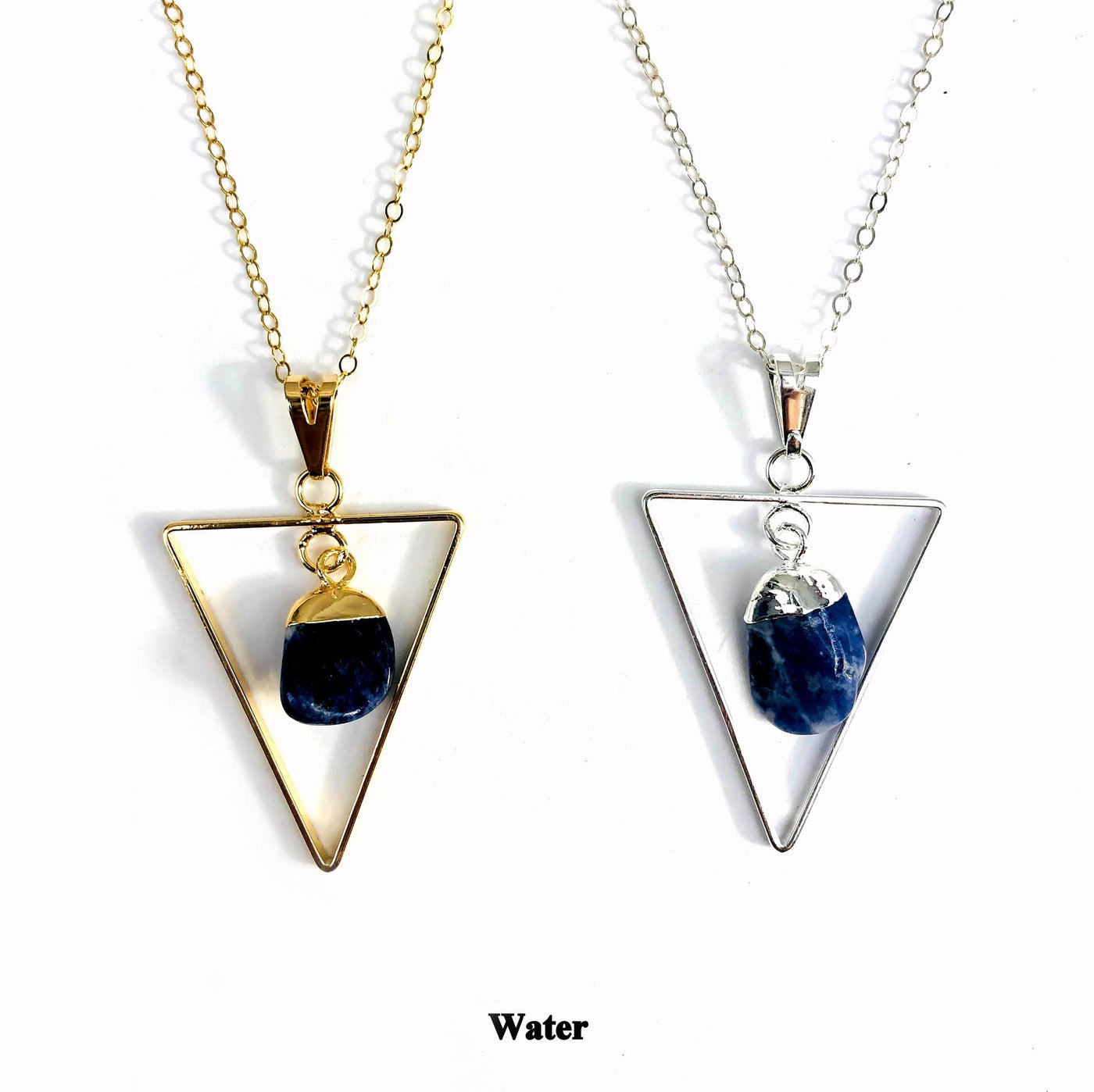 Gold and Silver element pendant water 