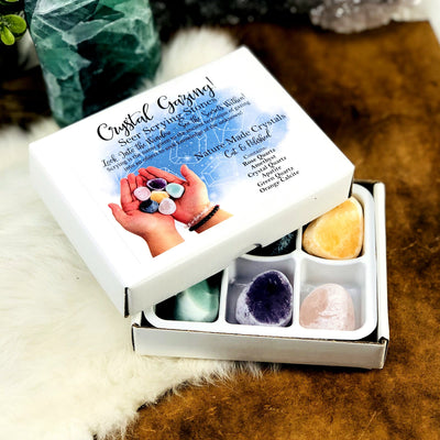 crystal gazing seer scrying stone set with box design