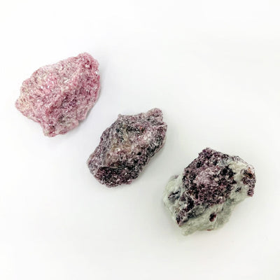 3 Lepidolite Natural Stones